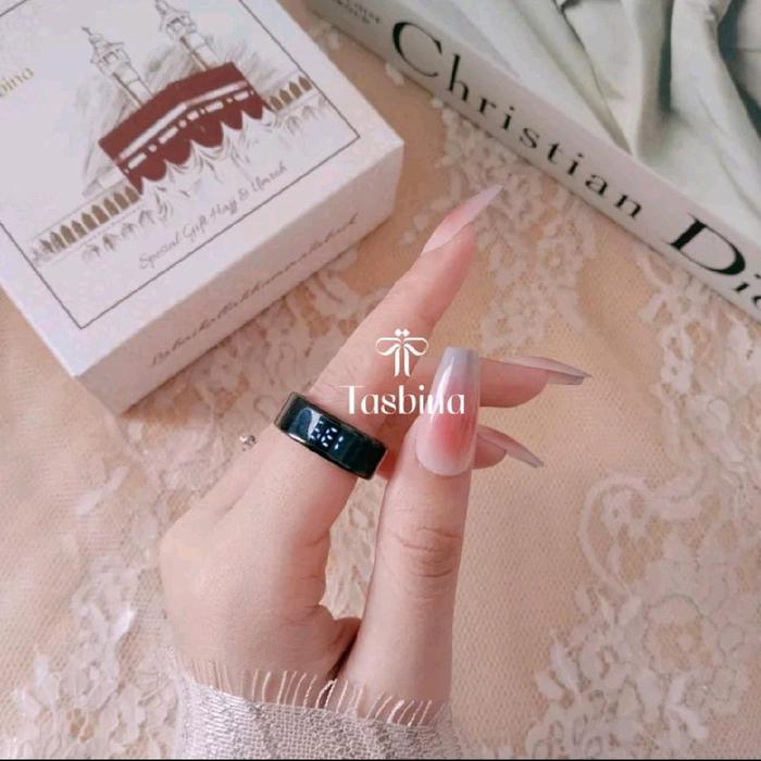 Promo cincin pria wanita dewasa Smart Ring LED  Screen Display Tasbih Counter Accurate Health Monito