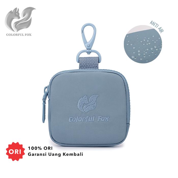 Dompet Koin Mini Pouch Gantungan Tas Serbaguna Bahan Anti Air COLORFUL FOX 888