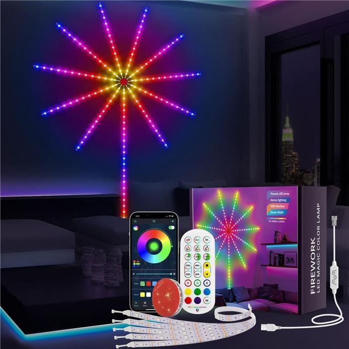 LED Strip Light Kit with Music Sound Remote Control Firework Neon