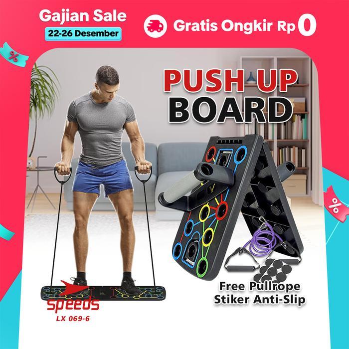 promo - speeds push up board + resistance / push up stand bar alat push up outdoor portable 069-6