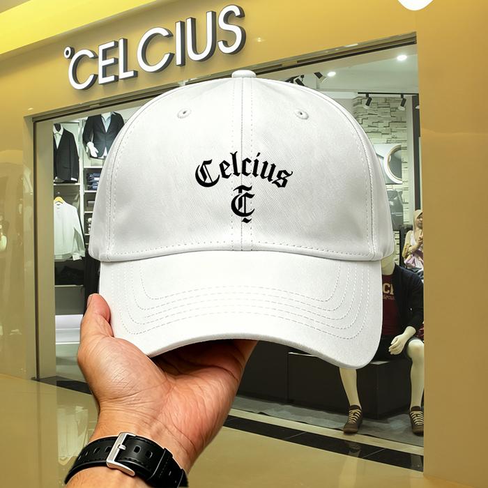 Topi CELCIUS Premium Baseball Cap Hitam Putih - Casual Streetwear, Anti Panas, Unisex