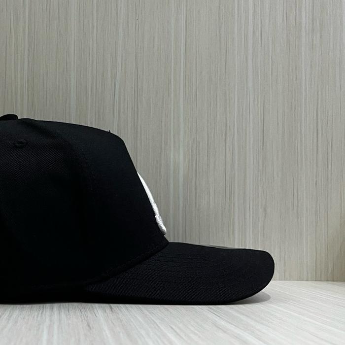 TOPI BASEBALL HITAM ATALANTA BORDIR PUTIH