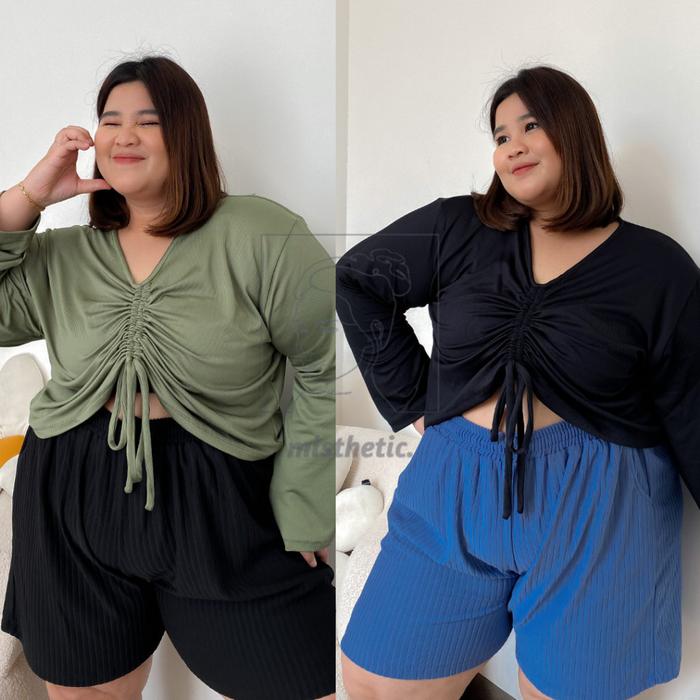 ◤Promo◢ Jessy Crop Shirt/Atasan Crop Jumbo/Crop Shirt Jumbo/Crop Shirt Big Size/Crop Shirt Bigsize/C