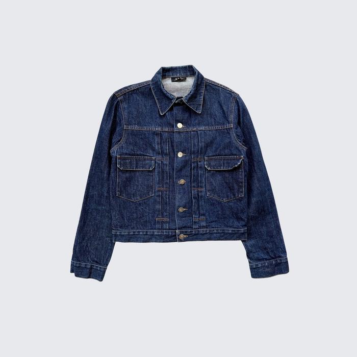 Indigo Blue Vintage A.P.C Japan Market Selvedge Type 2 Raw Denim Jacket - Unisex - M