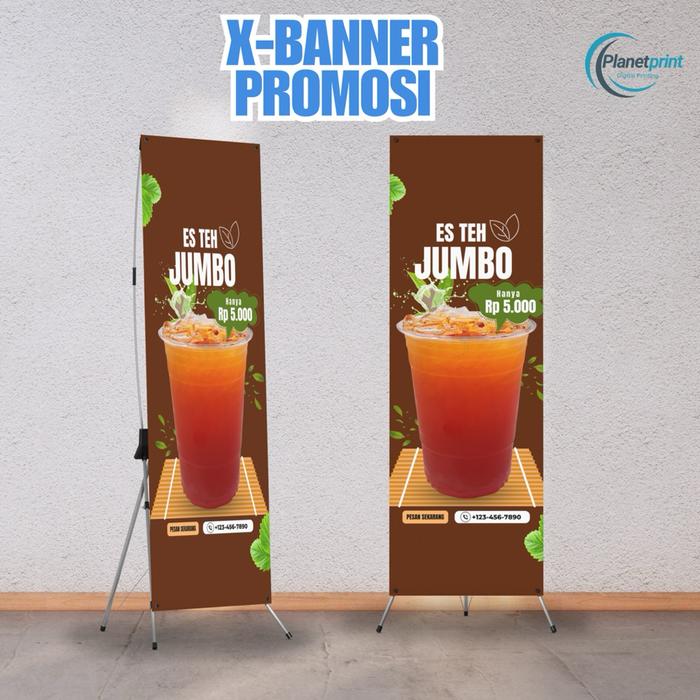 Safitiri Cetak X Banner - 60 X 160 Cm / Standing Banner / Banner Wisuda /Xbanner / Banner Jualan / S
