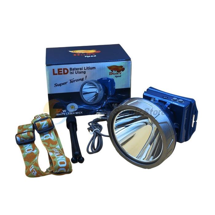Senter Kepala Dony SR-777 LED 50W - Cahaya Super Terang - Jarak Jauh - Tahan Lama - Waterproof