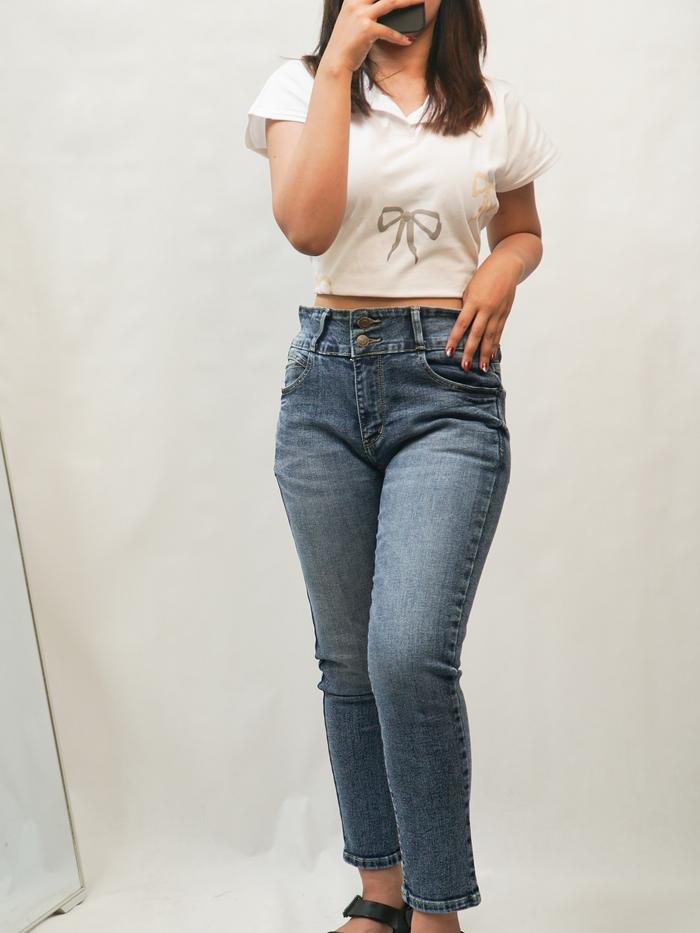 Celana Jeans Wanita 7/9 Miss 2000 1796 Bio Snow Whisker Soft Jeans | Denim Pants