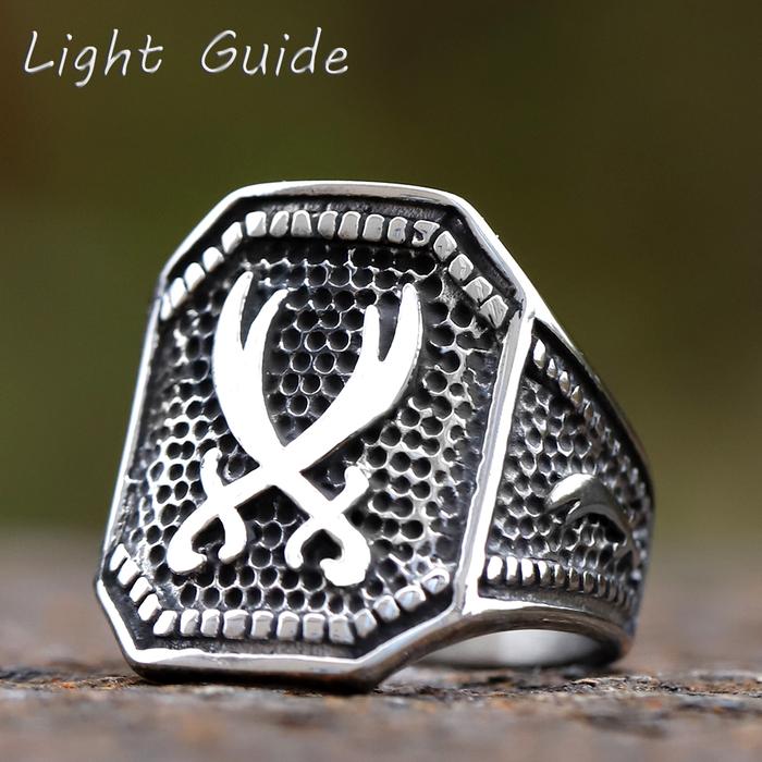 2024 Fashion 316L Stainless Steel Ali Zulfikar Sword Turkish Ring For Man Women Good Polished Vintag