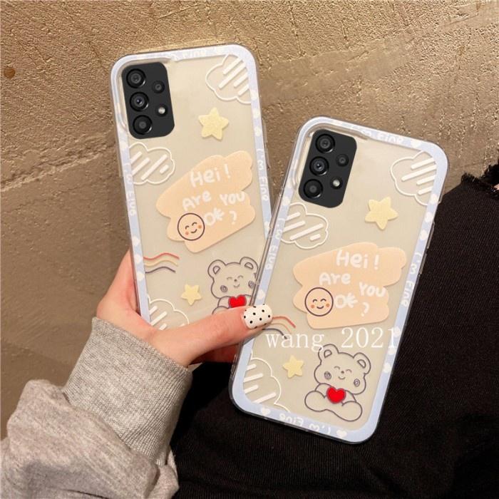 CASE SAMSUNG A71 4G A31 A51 4G CLEAR KARTUN BEAR ANIMAL CARTON CASING