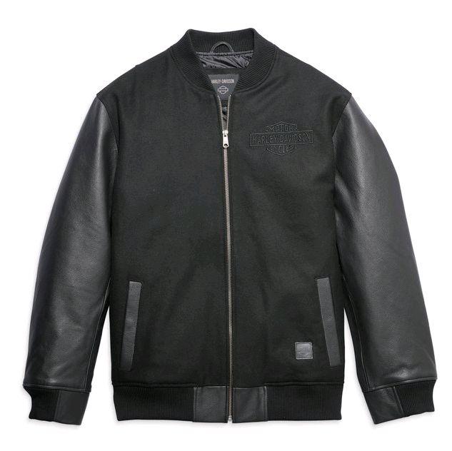 VARSITY HARLEY-DAVIDSON JACKET MEN'S BLACK | JACKET VARSITY PRIA ORIGINAL HD GENUINE 97013-23VM