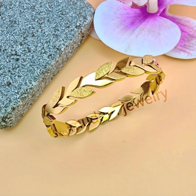 Gelang Bangle Per Model Daun - Daun Glitter