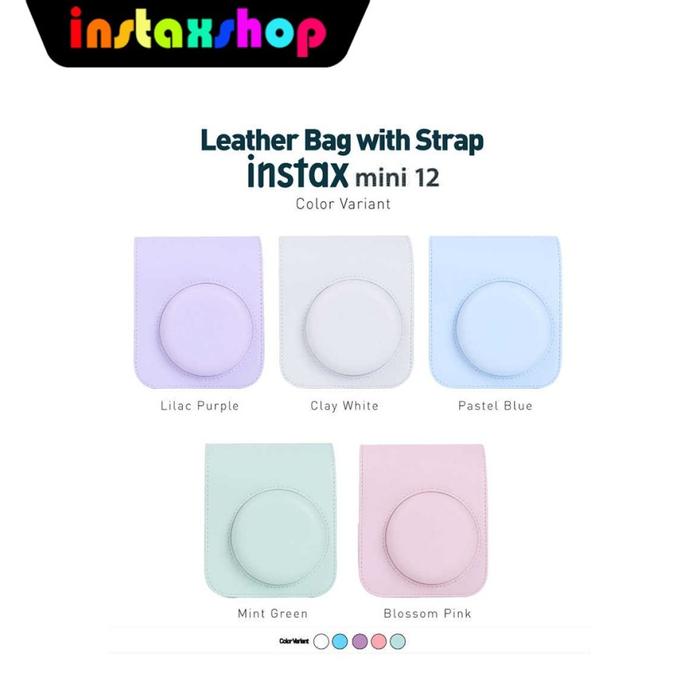 Leather Bag for Fujifilm Instax Mini 12 Tas Kamera Pouch Mini12 Diskon