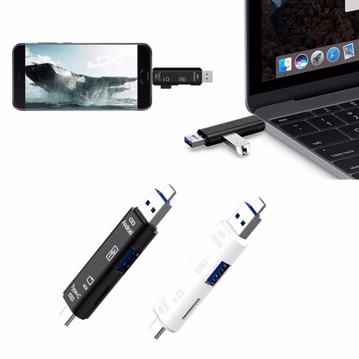 Natrberg Card Reader USB 2.0 Micro Type C OTG MicroSD Card USB - D-188