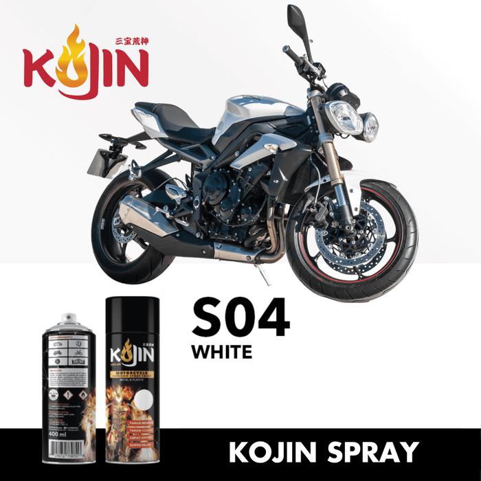 Cat Semprot Motor KOJIN Pilox Aerosol S04 White 400cc - Putih