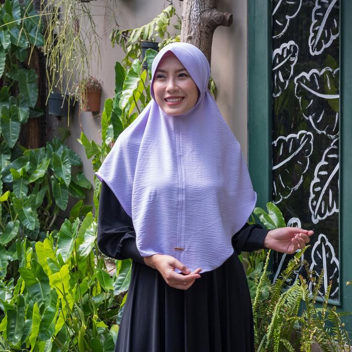 KHIMAR HAFSAH PAD RAYON CRINKLE/JILBAB INSTAN/By ELHASNA HIJAB/BERGO