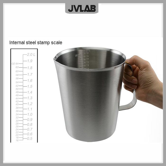 304 SUS Gelas Ukur 2000 Ml Gelas Ukur Cairan Kopi Teh Susu dengan