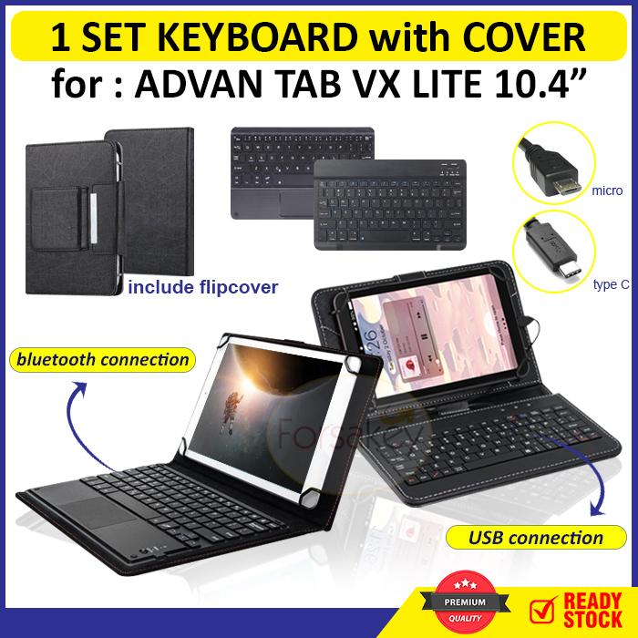 Advan Advance Tab VX Neo Lite 10.4 10 10.1 10,4 Inch 2023 LTE 2024 Bluetooth Keyboard Wireless Touch