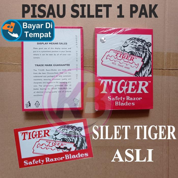 1 PAK / Pisau Silet / Silet Tiger Asli / Silet Asli / Silet Cukur / Anti Karat / Anti Mintul / 10 K