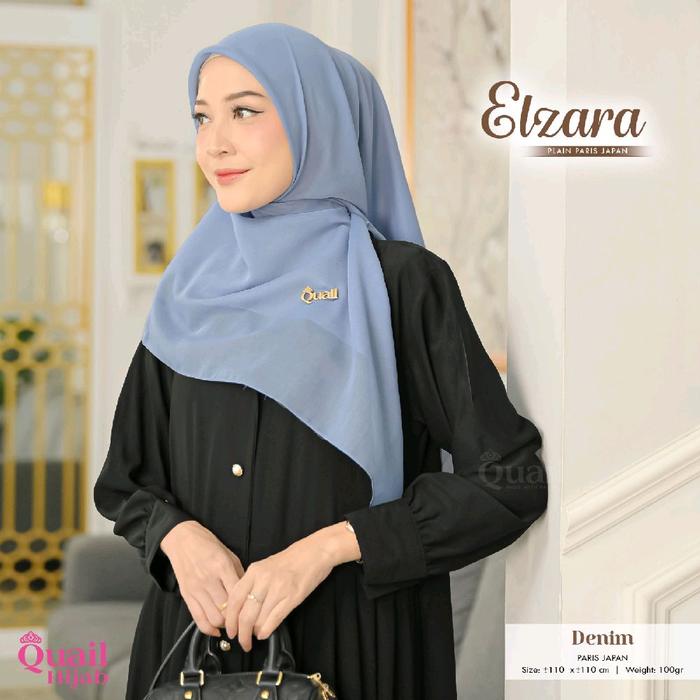 Jilbab segi empat elzara ori quail hijab