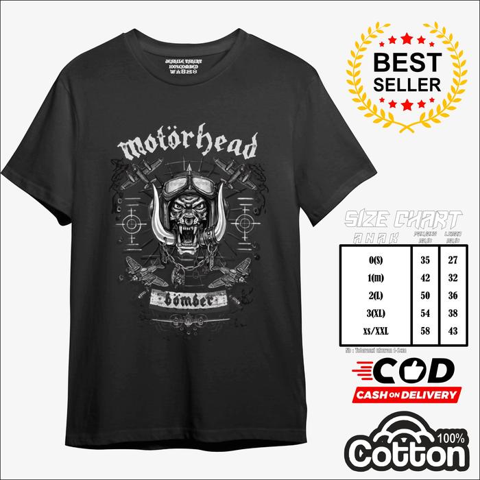 Kaos Metal / Baju metal band/edisi Motorhead Bomber Private Judgment Day / T shirt Metal / Kaos Band