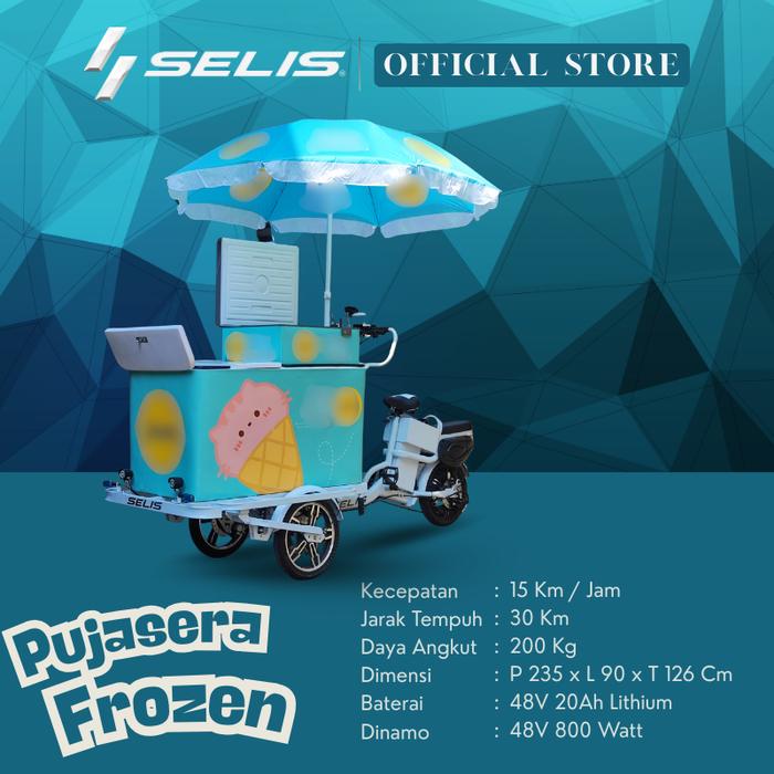 SELIS - Gerobak Listrik Pujasera 4 Frozen / Kulkas Freezer / Gerobak Listrik Freezer / Gerobak Listr