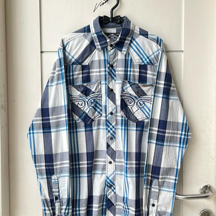 AFFLICTION Plaid Motive Shirt