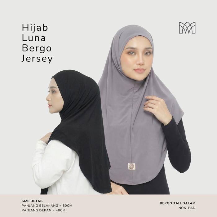 Mayang Collection -  Hijab Bergo Daily Instan Jilbab Malay Kerudung Wanita Muslim Non Pad Jersey Spo