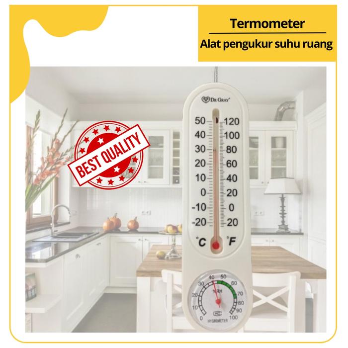 Alat pengukur suhu ruangan Thermometer Wall Termometer Dinding Hygrometer analog 9 inch [HG9]