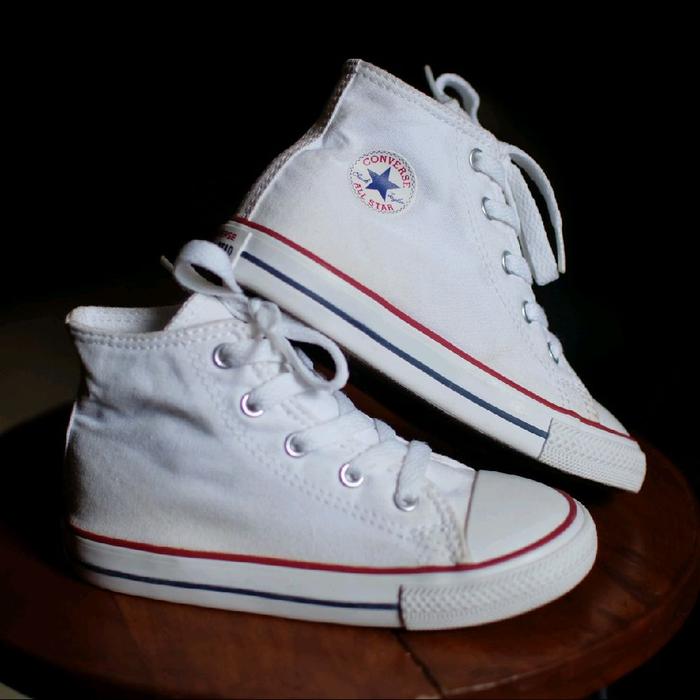 Sepatu Converse CT Hi Classics Kids Anak White Canvas New Old Stock not Vans Dr Martens Red Wing Ecc