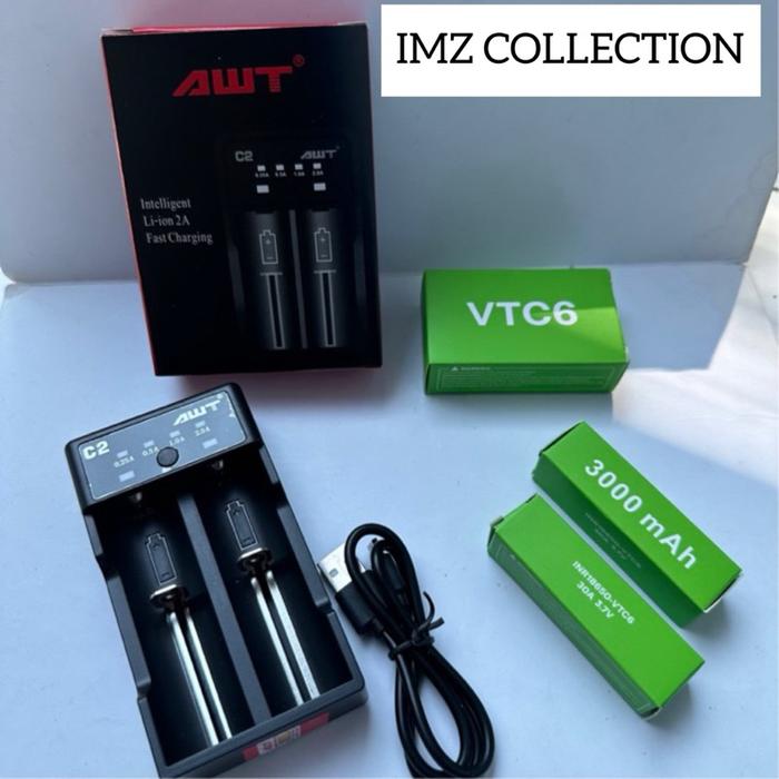 CHARGER C2 AWT + 2 PC BATERAI VTC
