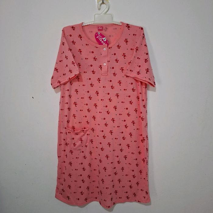Baju Tidur wanita dewasa Daster Ukuran Besar Big Size motif bunga / Daster Jumbo XXXL / Babydoll / S