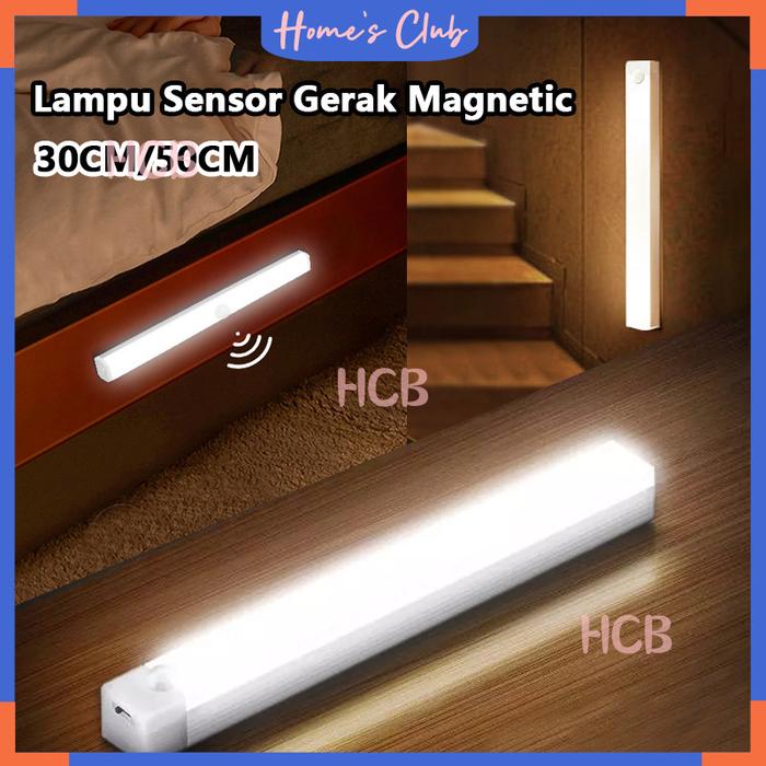 Lampu Sensor Gerak Magnetic Motion Sensor Lampu Stick Panjang LED/Lampu tidur LED tombol multifungsi