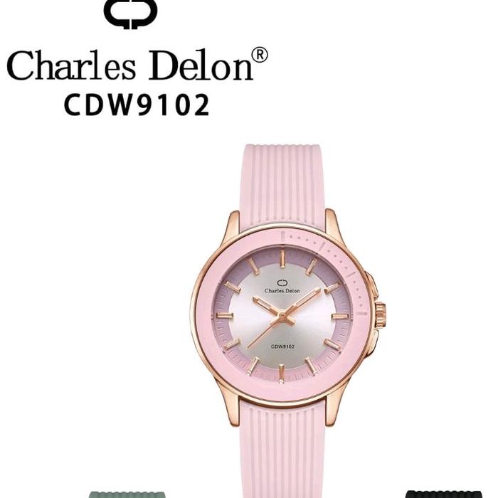 Charles Delon Jam Tangan Wanita Original/Jam Tangan Charles Delon Analog Rubber Untuk Wanita Watches