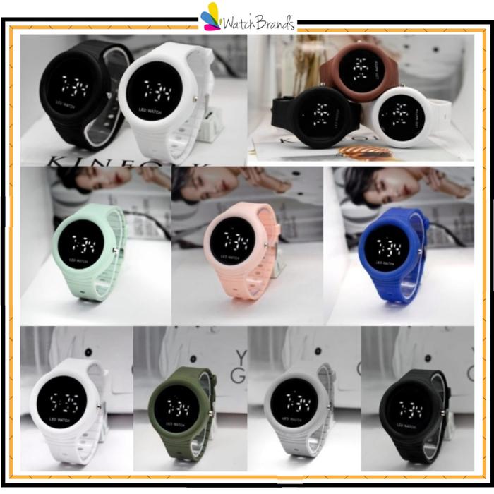 REKOMENDASI WBS JAM TANGAN LED DIGITAL PRIA WANITA RUBBER ELECTRONIC FASHION COUPLE ANAK REMAJA PREM