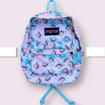 Jansport Motif Unicorn Bahan Premium Bagus Untuk Sekolah Cewe & Cowo Tas Ransel Unik Dan Stylish