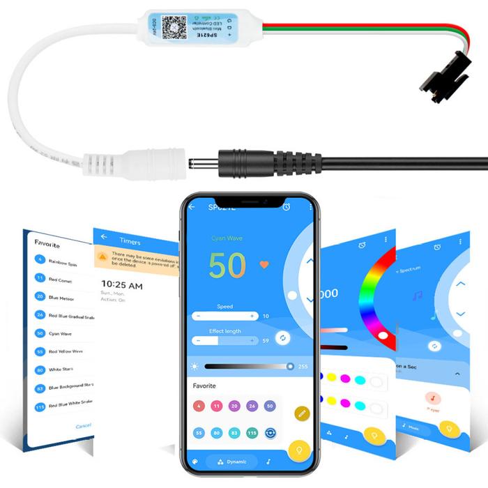 5pcs WS2811 WS2812B Pixel LED Controller APP Control For Pixels Dream