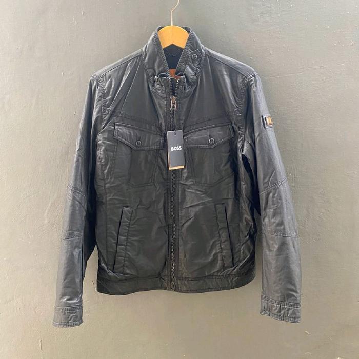JACKET PRIA -' H.BSS BOMBER BIKERS BLACK ORIGINAL AUTHENTIC