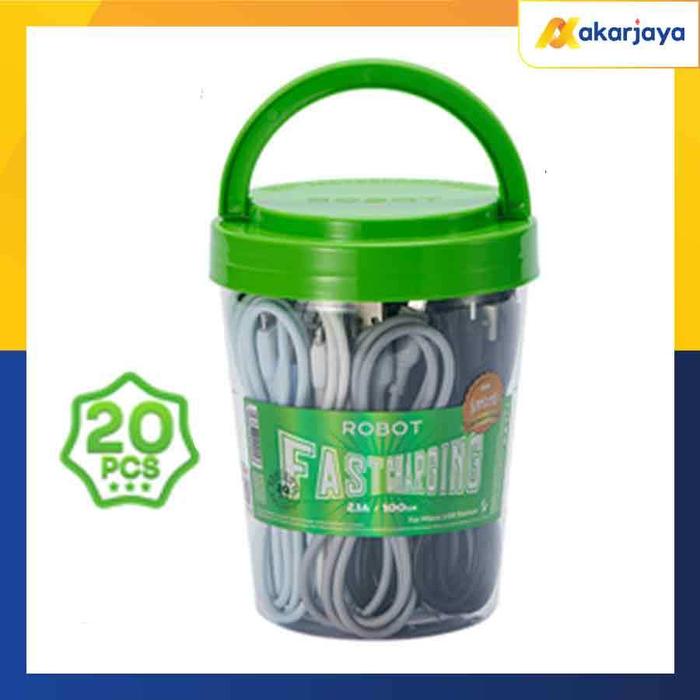 (1Toples 20pcs) Robot RBM100 II Colorful USB Micro Cable Data Fast Charging Kabel Data