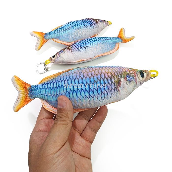 Gantungan Kunci Keychain Ikan Dwarf Neon Rainbowfish Hiasan Tas Bag Charm Penggemar Ikan