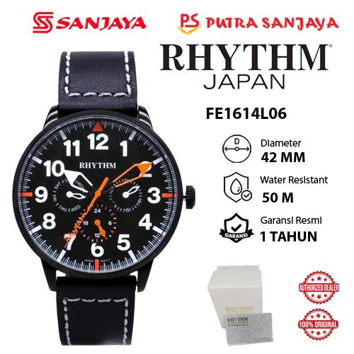 Jam Tangan RHYTHM FE1614L06 Original Garansi Resmi 1 tahun Leather Strap