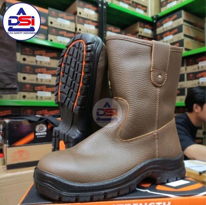 Ready Sepatu Safety Shoes Krushers Texas Brown Original Uniseks Black Hitam Coklat Pria Sepatu  Safe