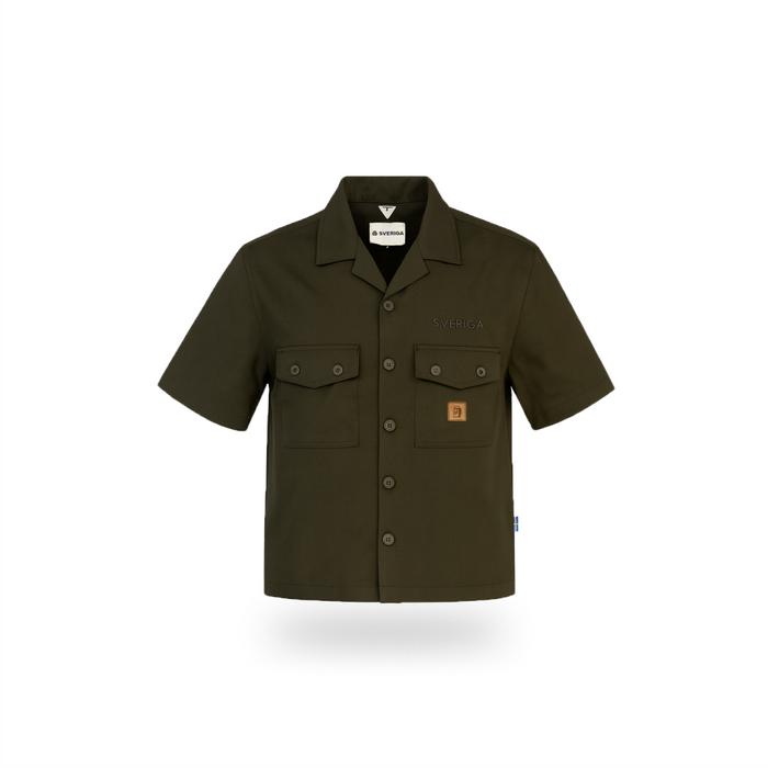 SVERIGA Boxy Work Shirt Fjarta Dark Brown