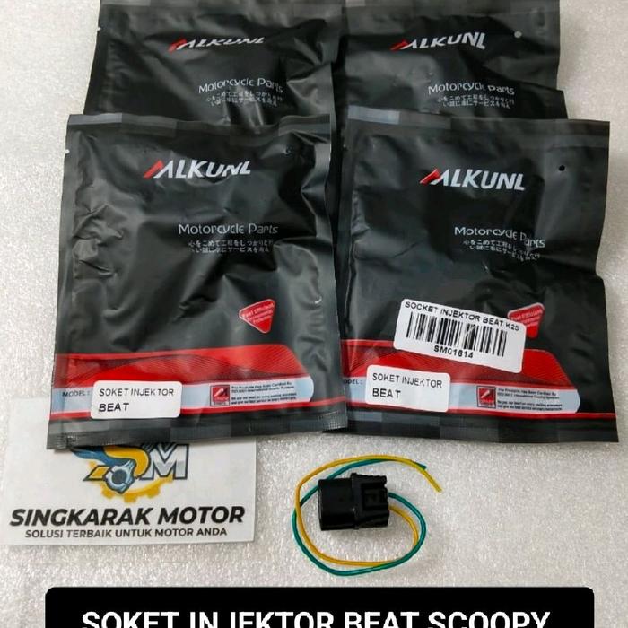 SOKET KABEL INJEKTOR INJEKSI HONDA BEAT SCOOPY MLKUNL ORIGINAL