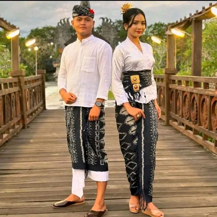 Kamben Premium Couple Blanket - Saput Blanket / Busana Adat Bali Motif Pasangan Pasangan Tenun Kain 