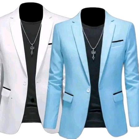 Jas Cowok List Hitam Model K1 Slimfit Jas Pria Casual Blazer Pria Formal Polos untuk Tampilan Elegan