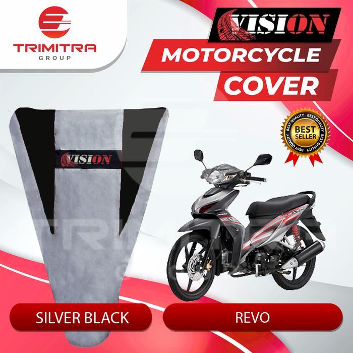 COVER MOTOR SELIMUT/SARUNG MANTEL REVO VISION SILVER HITAM