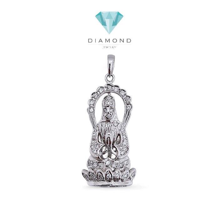 Pendant Kwan Im Diamond 18K / Liontin Berlian Diamond Patung Kwan Im 18K / Diamond Jewelry 29LBGT990