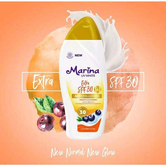 Marina UV White Hand and Body Lotion Extra SPF 30 - Perawatan Tubuh Sun Care - HBL Extra SPF 30 92ml