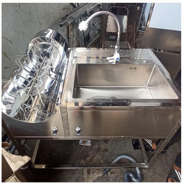 Mesin Sikat dan Bilas Galon Damisiu untuk Depot air Minum isi ulang Model terbaru bahan Stainless