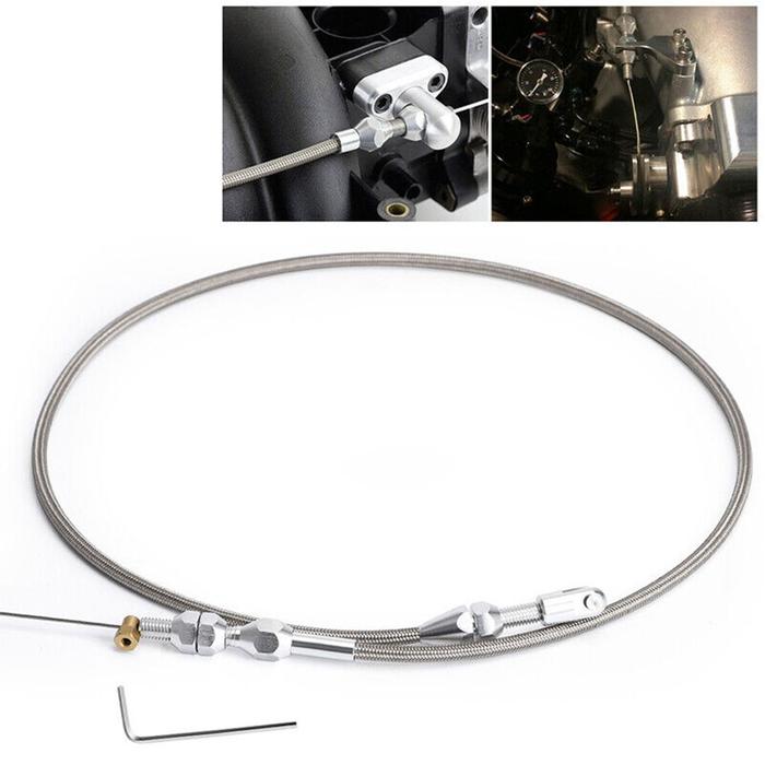 Kit kabel klep penutup baru 100% kabel Gas 1 buah 36 inci kepang